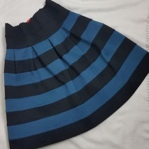 Anthro Girls from Savoy striped circle skirt M L